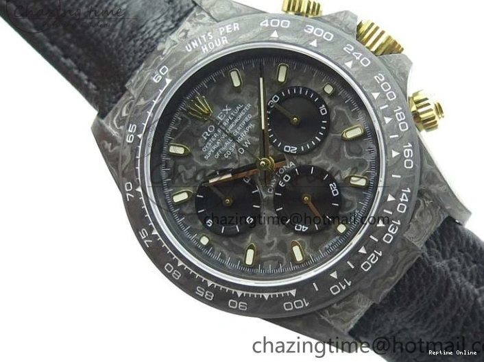 0210 Daytona DIW Carbon OMF Best Edition Carbon Dial on Black Leather Strap A Bright 2836